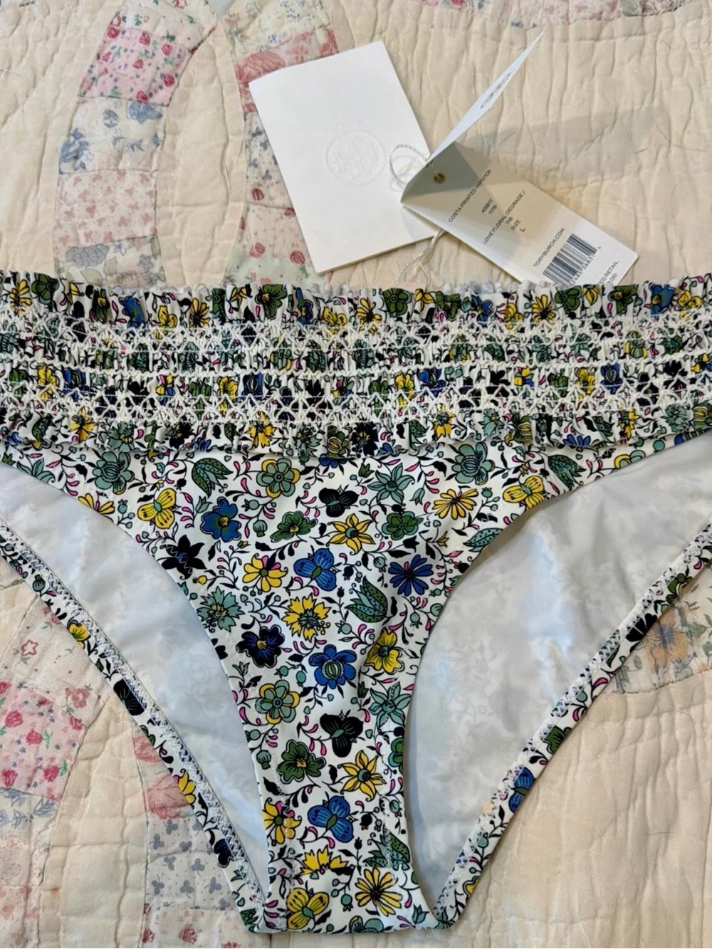 Tory Burch Costa Hipster Love Floral Bikini Bottom